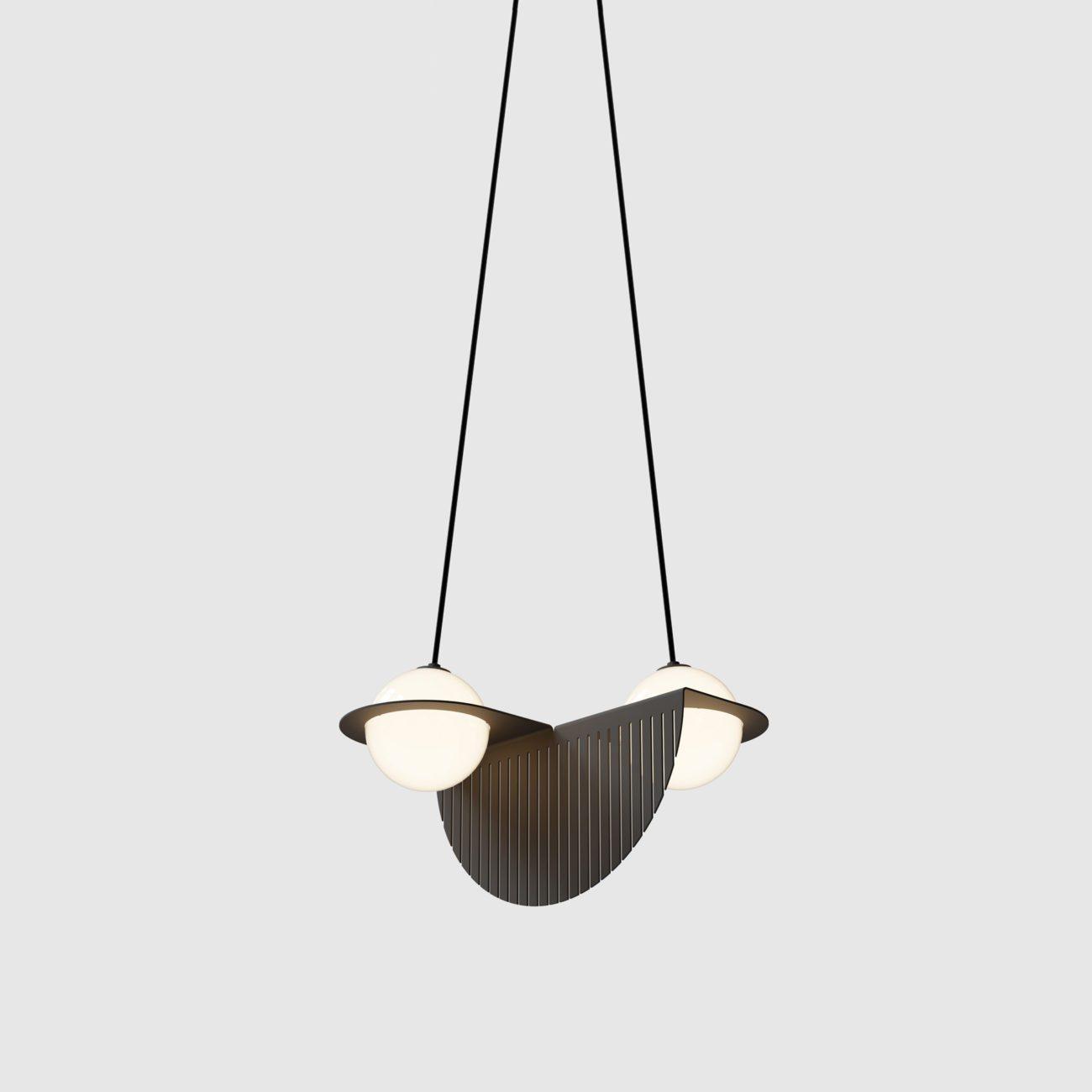 Theo Black Glass Pendant Lamp
