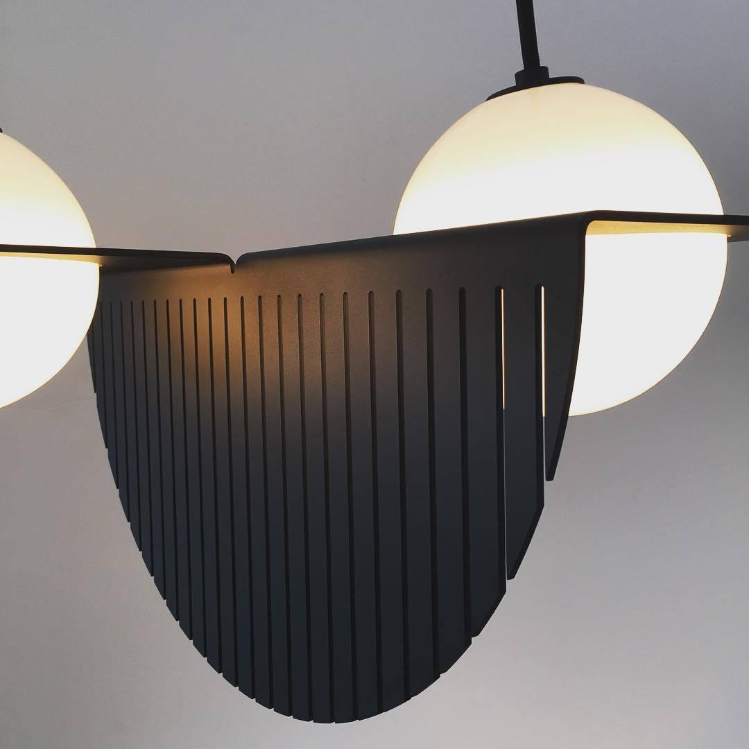 Theo Black Glass Pendant Lamp