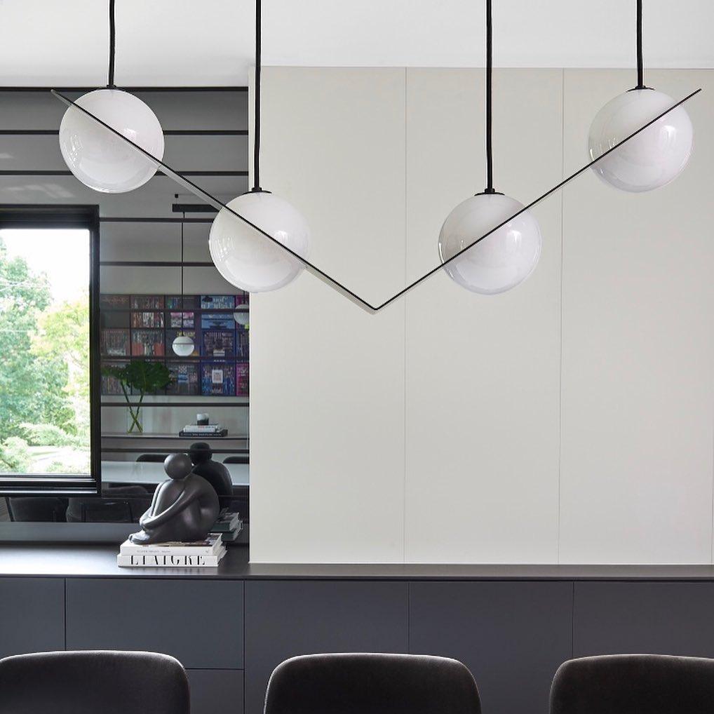 Theo Black Glass Pendant Lamp