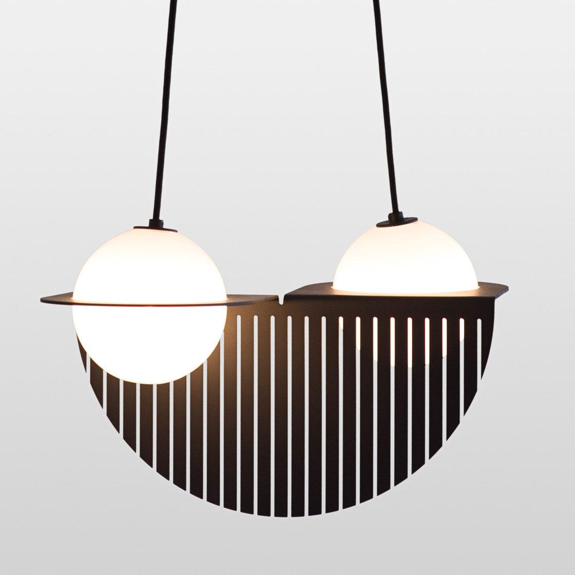 Theo Black Glass Pendant Lamp