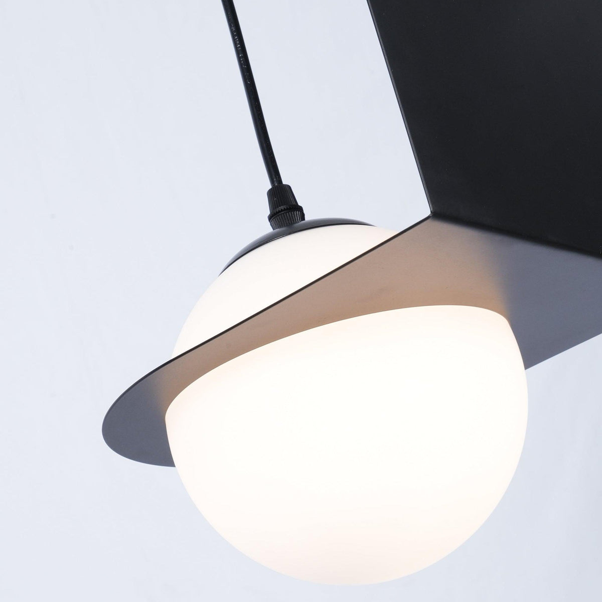 Theo Black Glass Pendant Lamp