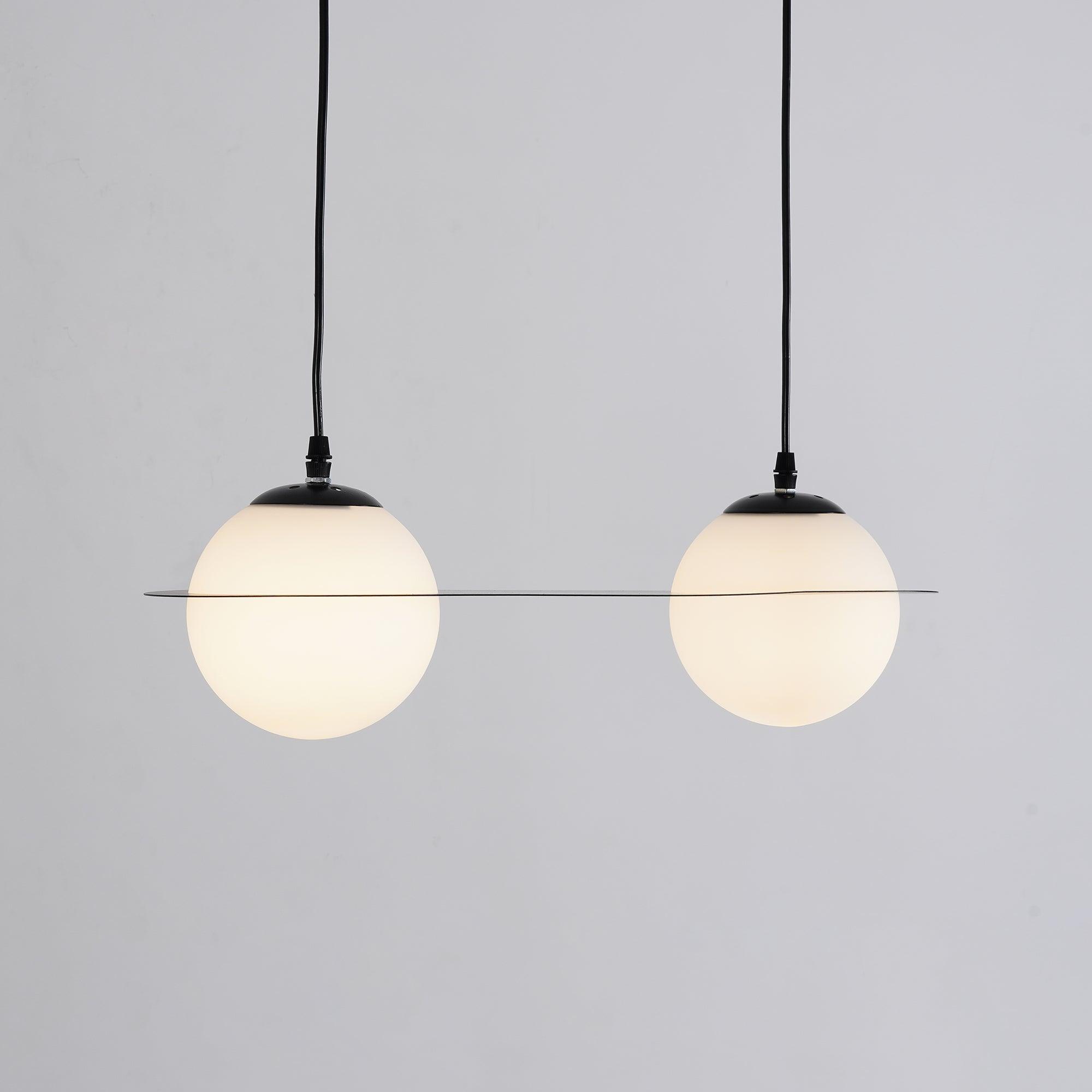 Theo Black Glass Pendant Lamp