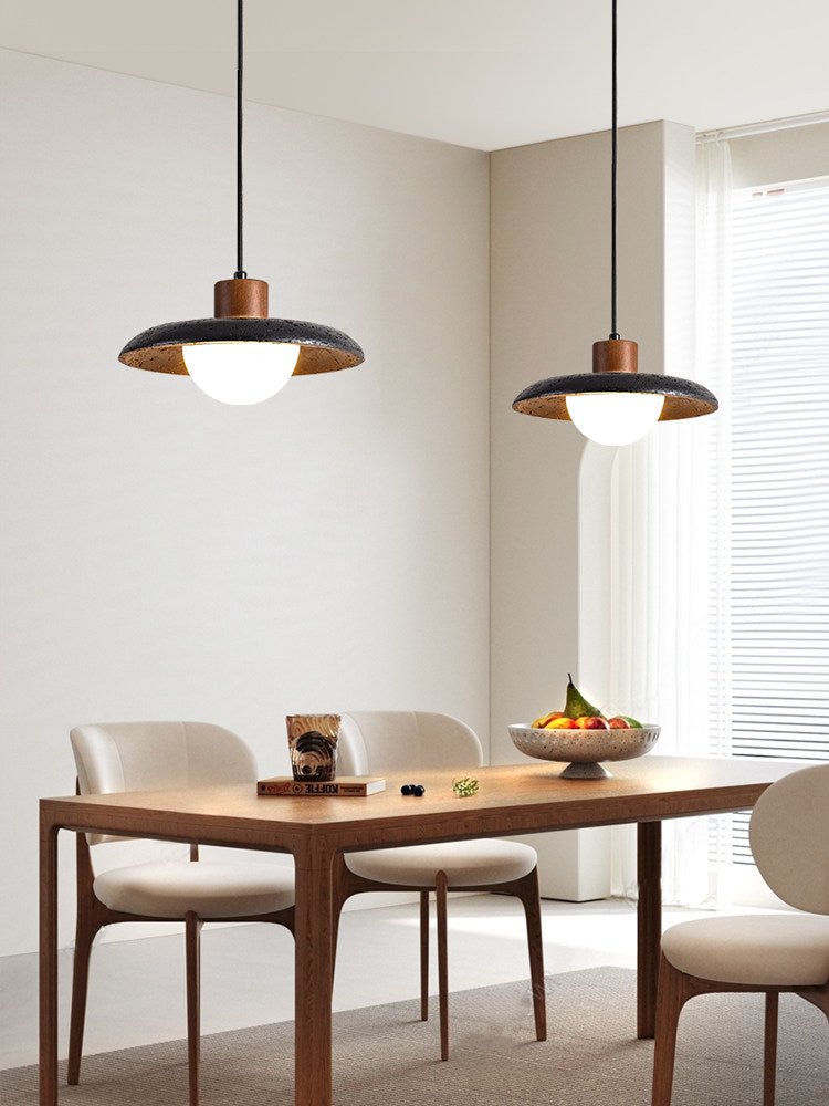Podve Black Travertine Minimalist Pendant Light