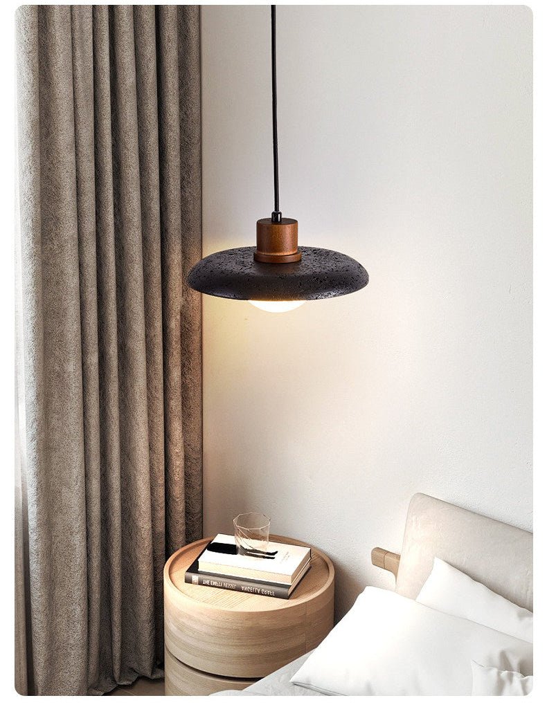 Podve Black Travertine Minimalist Pendant Light