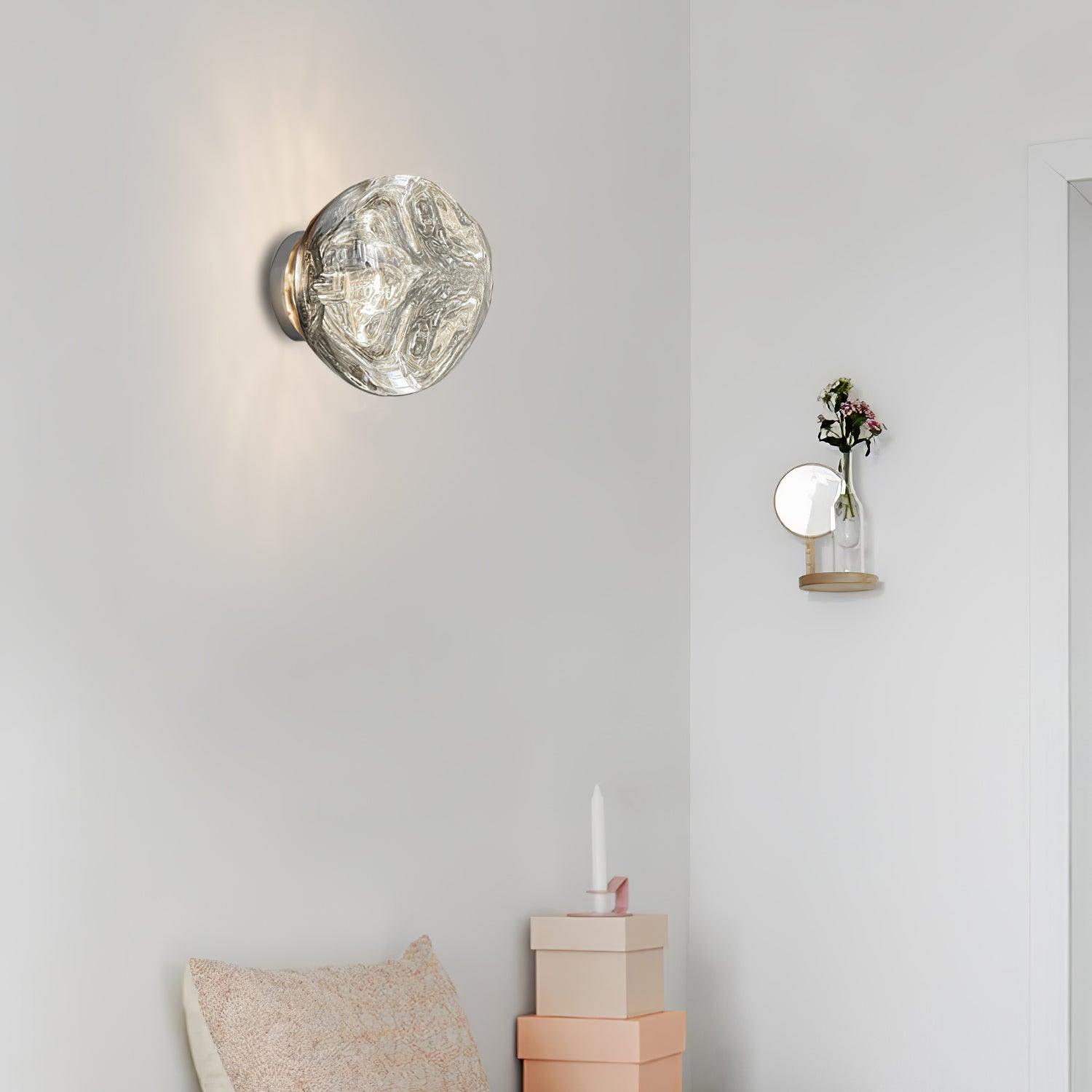 Auden Amber Glass Wall Lamp - Neutral Decor