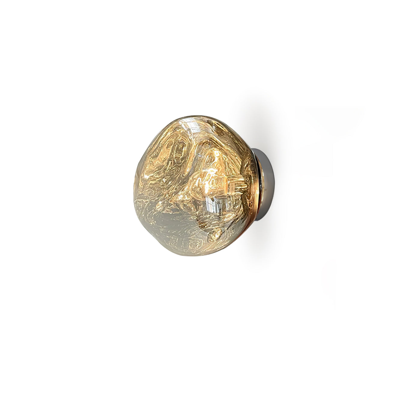 Auden Amber Glass Wall Lamp - Neutral Decor