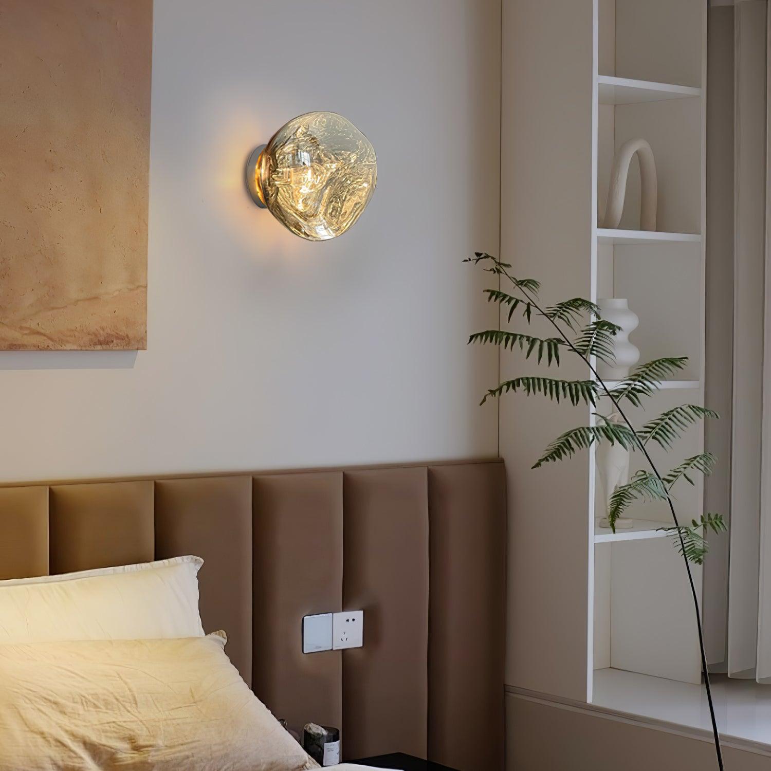 Auden Amber Glass Wall Lamp - Neutral Decor