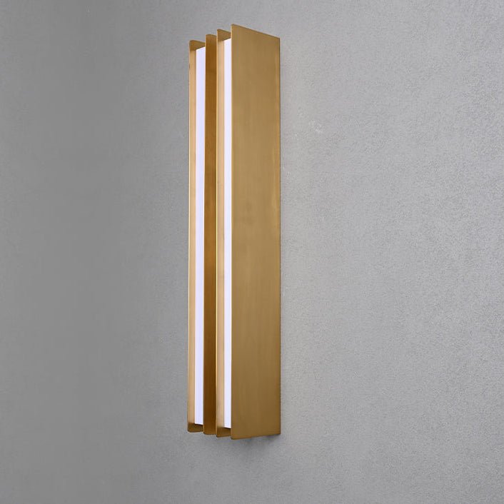 Vincent Minimalist Brass Layered Blade Sconce