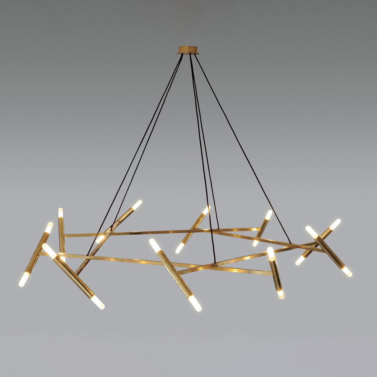 Soliriel Modern Brass Chandelier