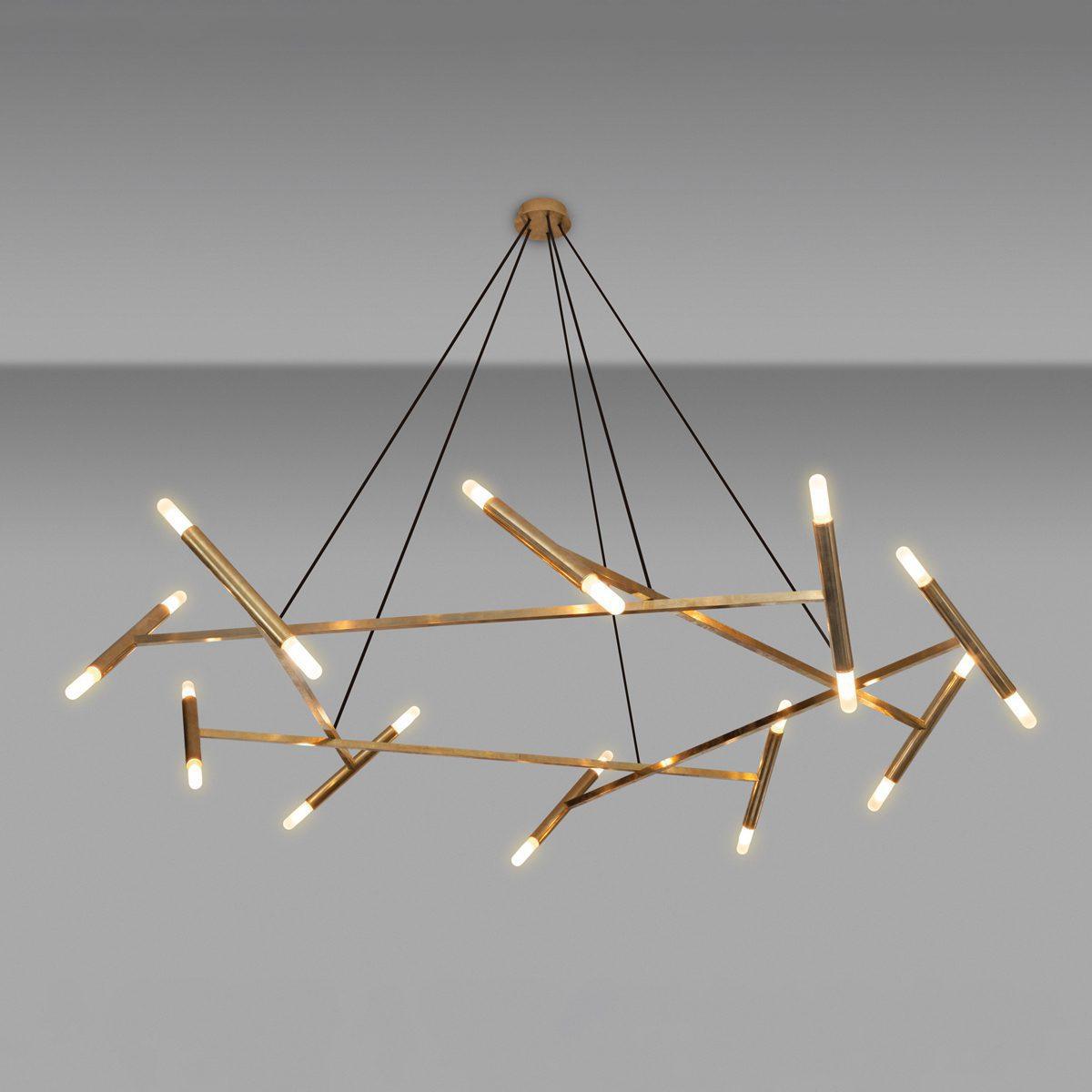 Soliriel Modern Brass Chandelier