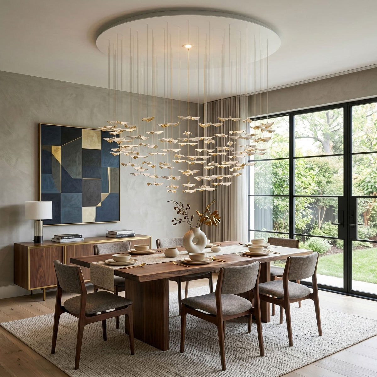 Wrenstead Leaf Twisted Sculptural Chandelier