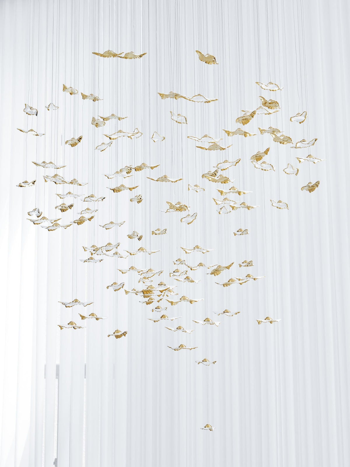Wrenstead Leaf Twisted Sculptural Chandelier