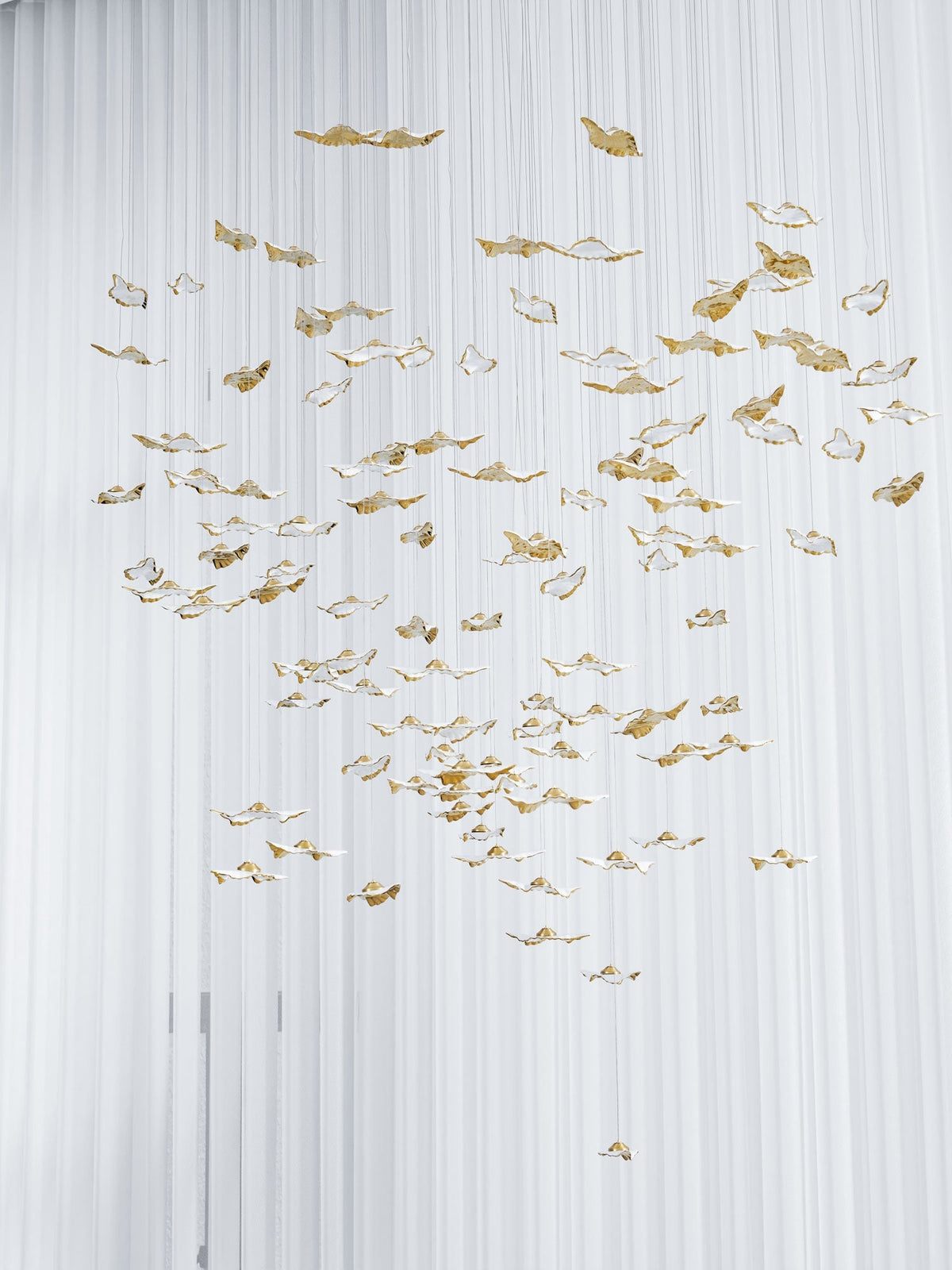 Wrenstead Leaf Twisted Sculptural Chandelier