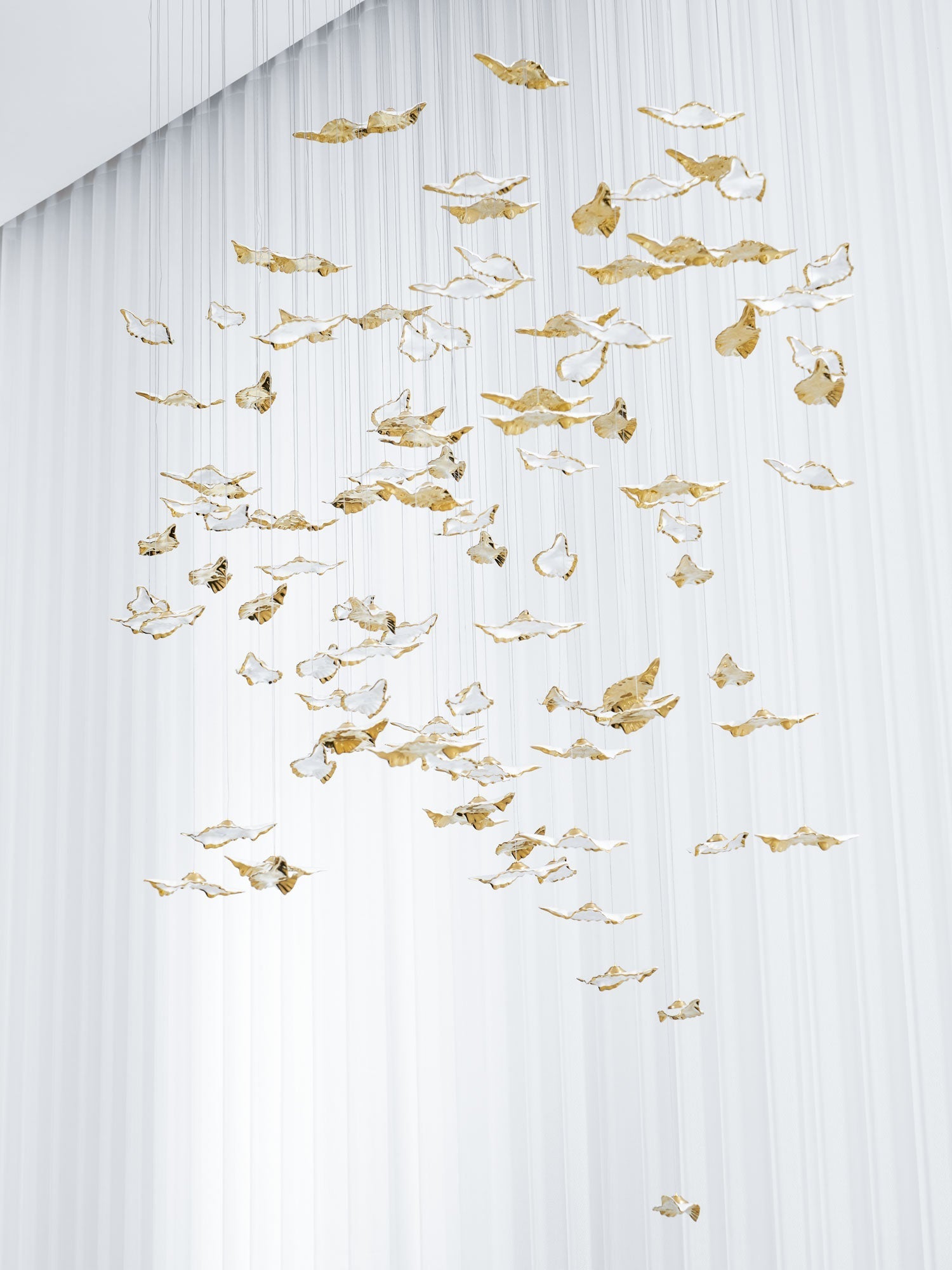 Wrenstead Leaf Twisted Sculptural Chandelier