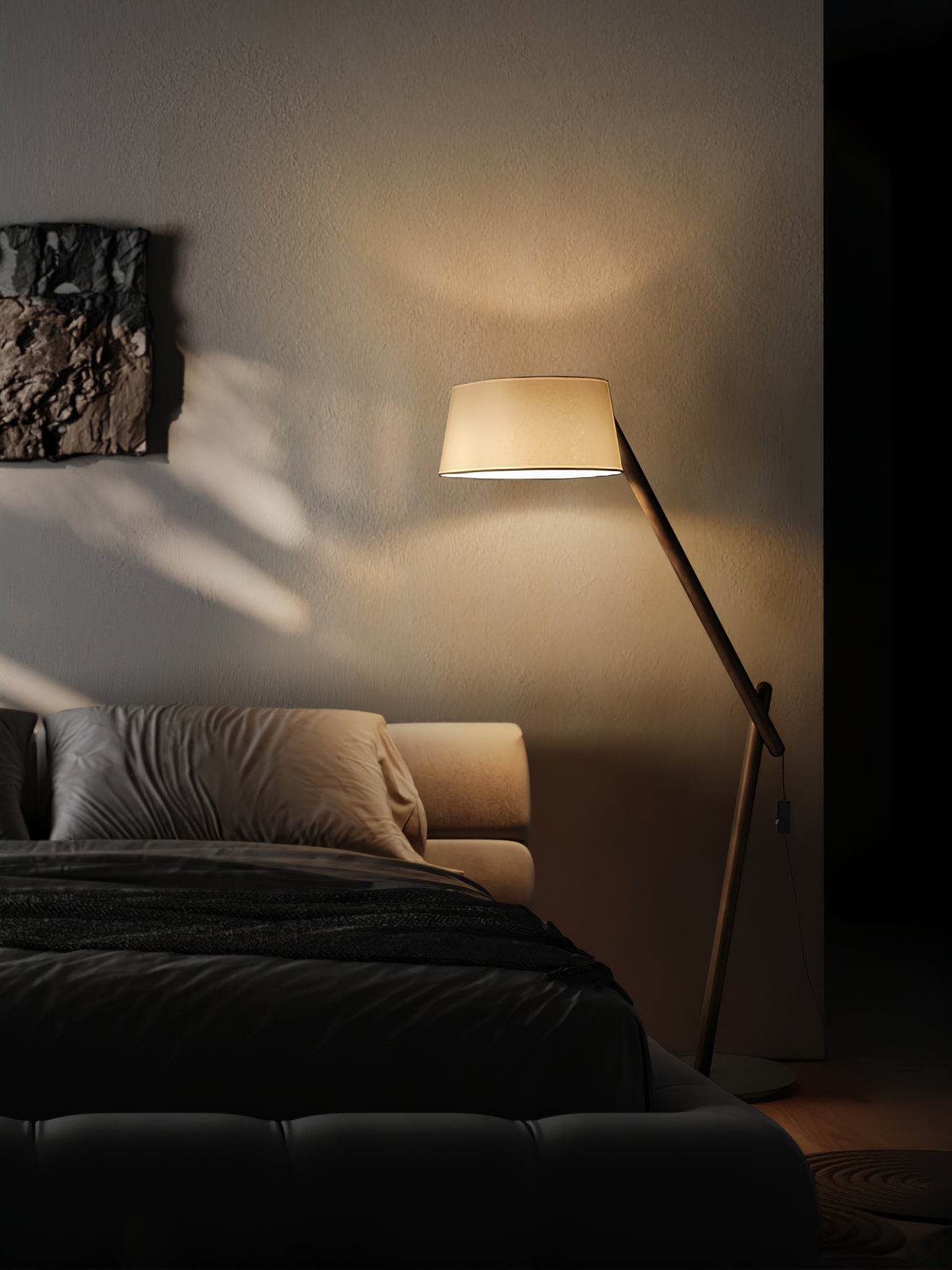 Cethar Scandinavian Fabric Floor Lamp