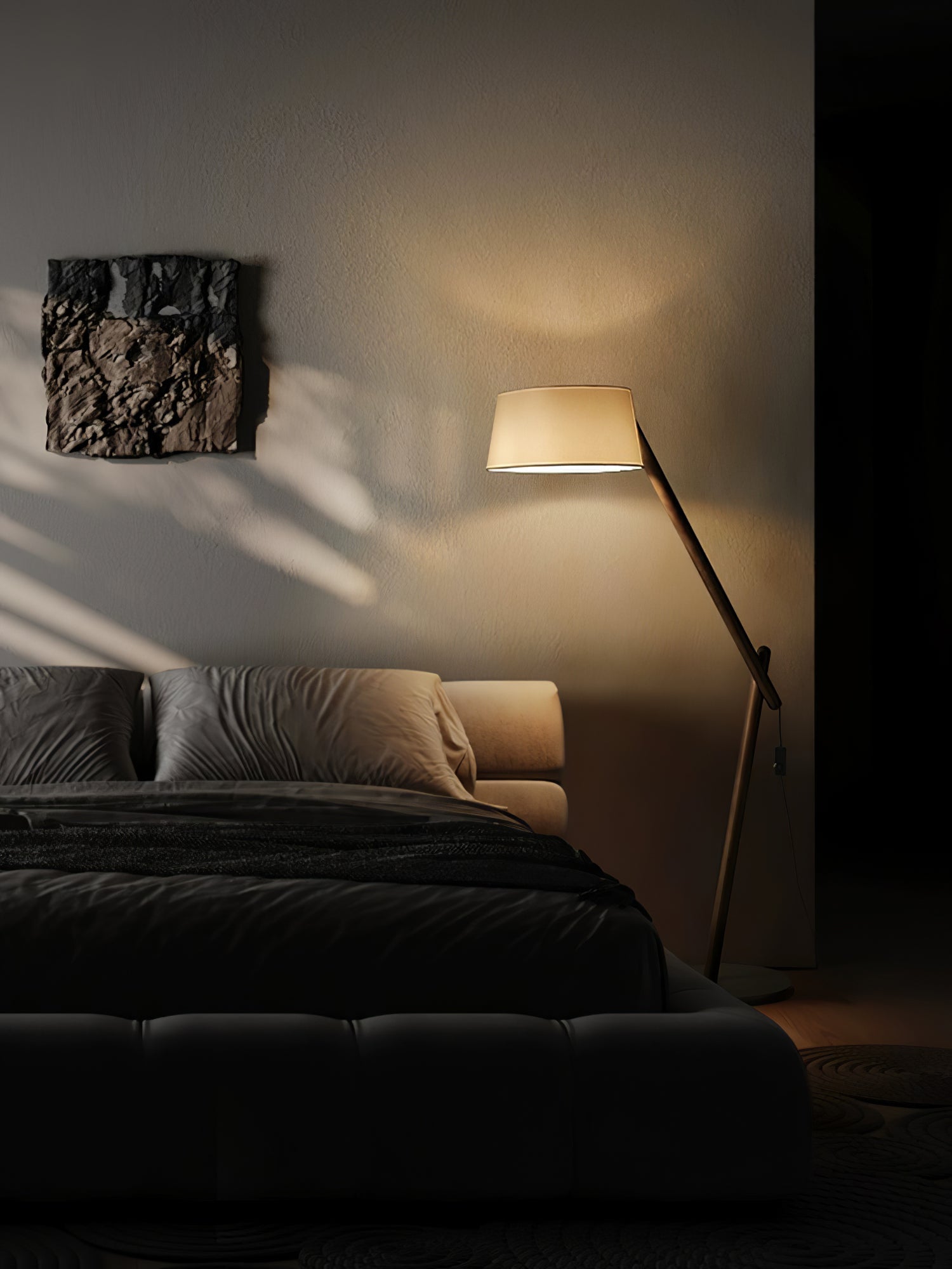 Cethar Scandinavian Fabric Floor Lamp