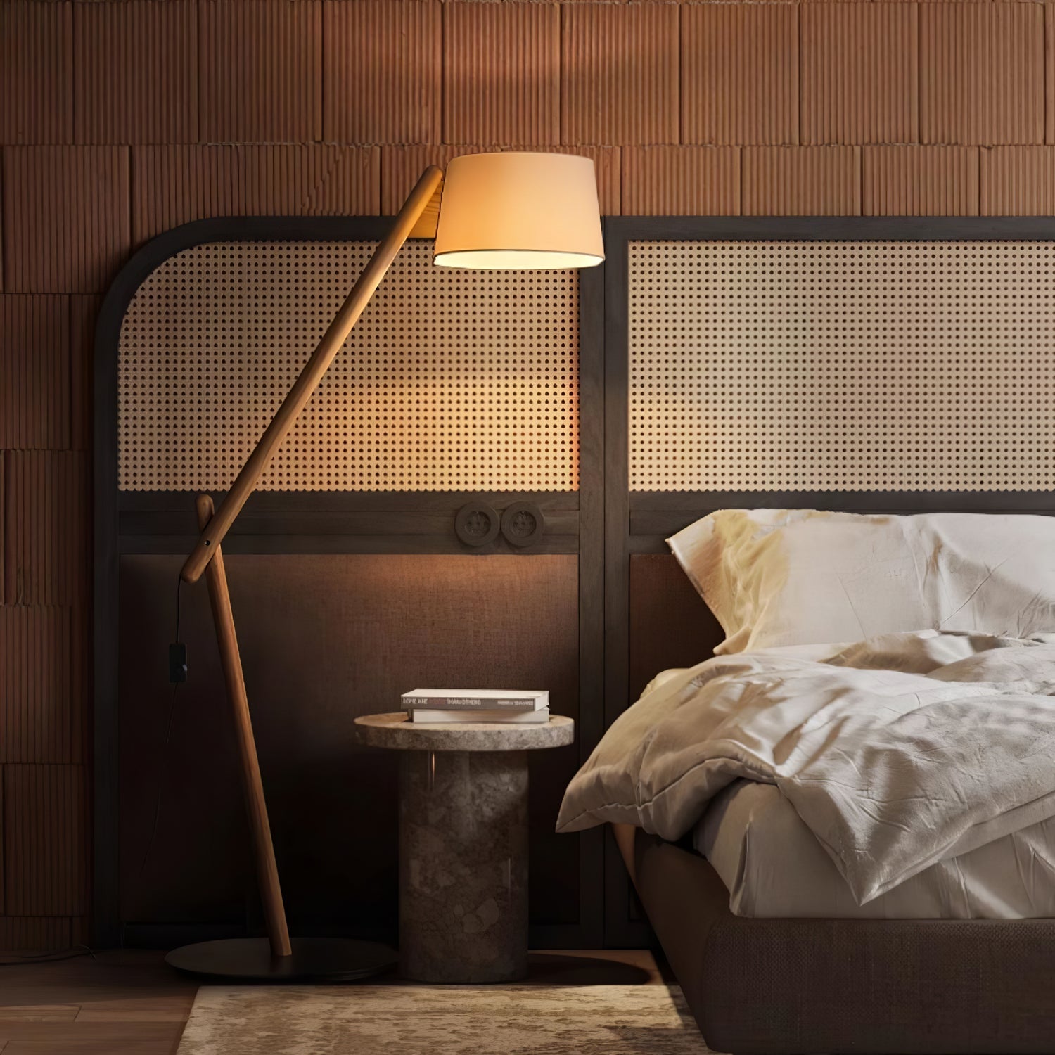 Cethar Scandinavian Fabric Floor Lamp