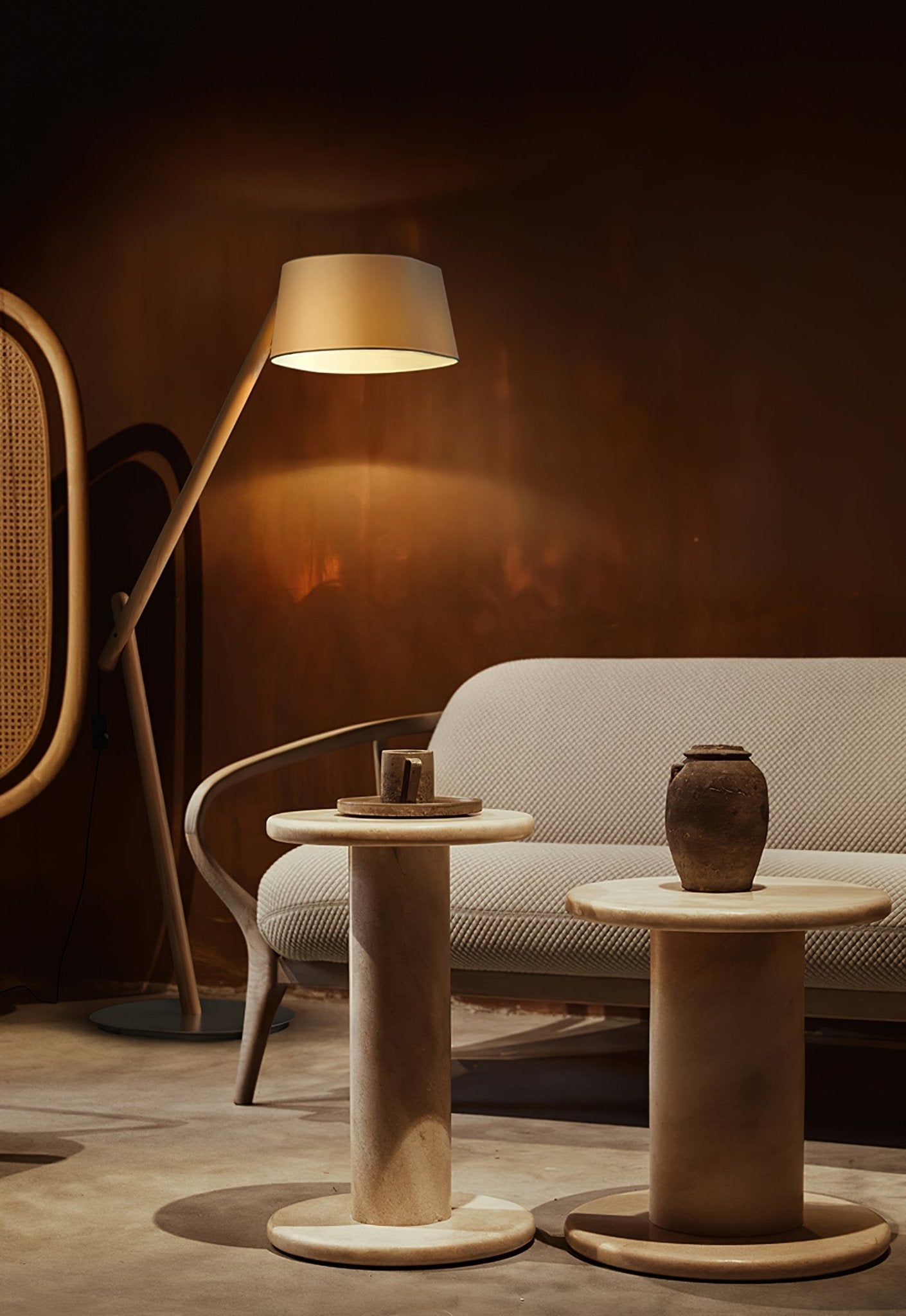 Cethar Scandinavian Fabric Floor Lamp