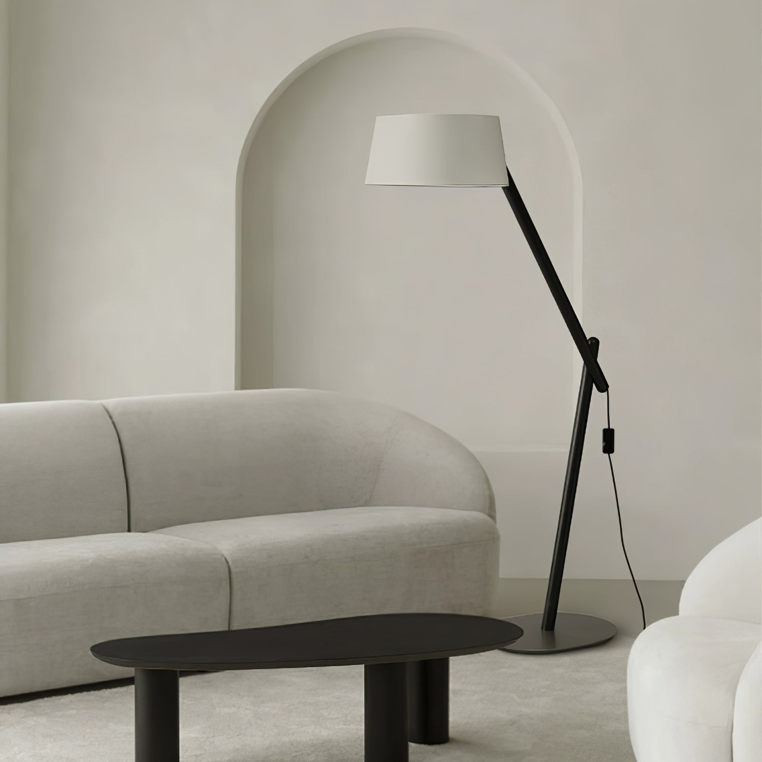 Cethar Scandinavian Fabric Floor Lamp