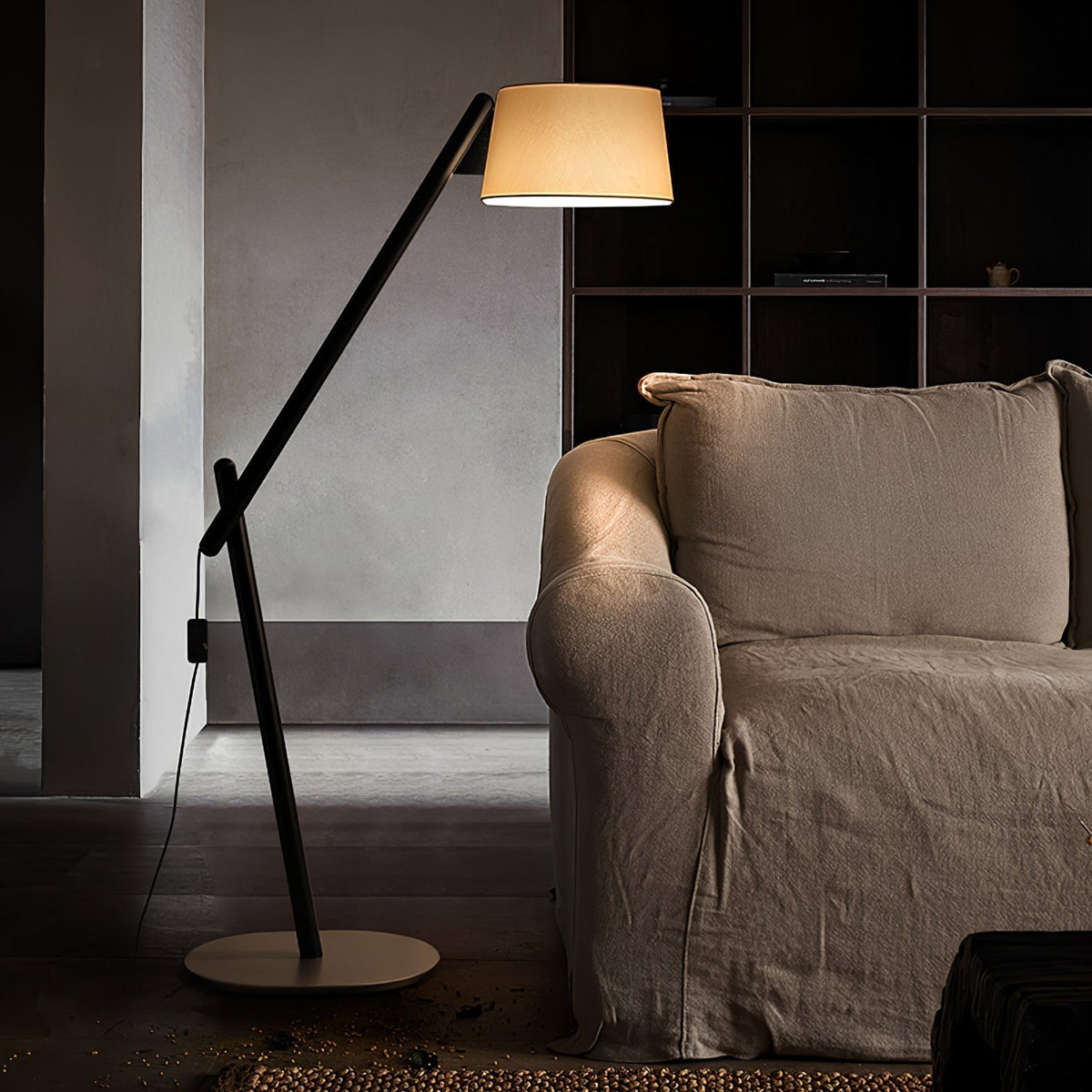 Cethar Scandinavian Fabric Floor Lamp