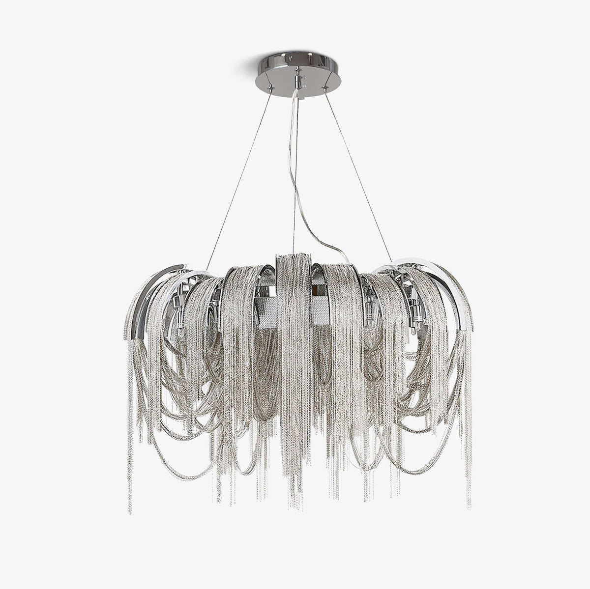 Tarien Chandelier Layered Chain Nickel Luxury