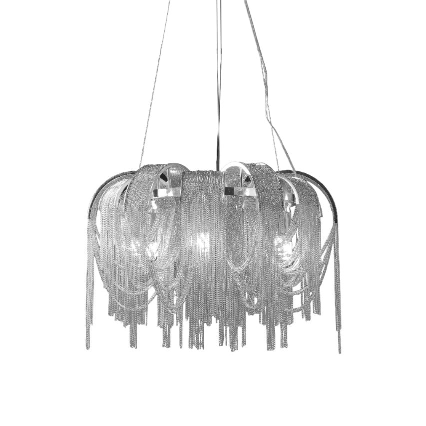 Tarien Chandelier Layered Chain Nickel Luxury