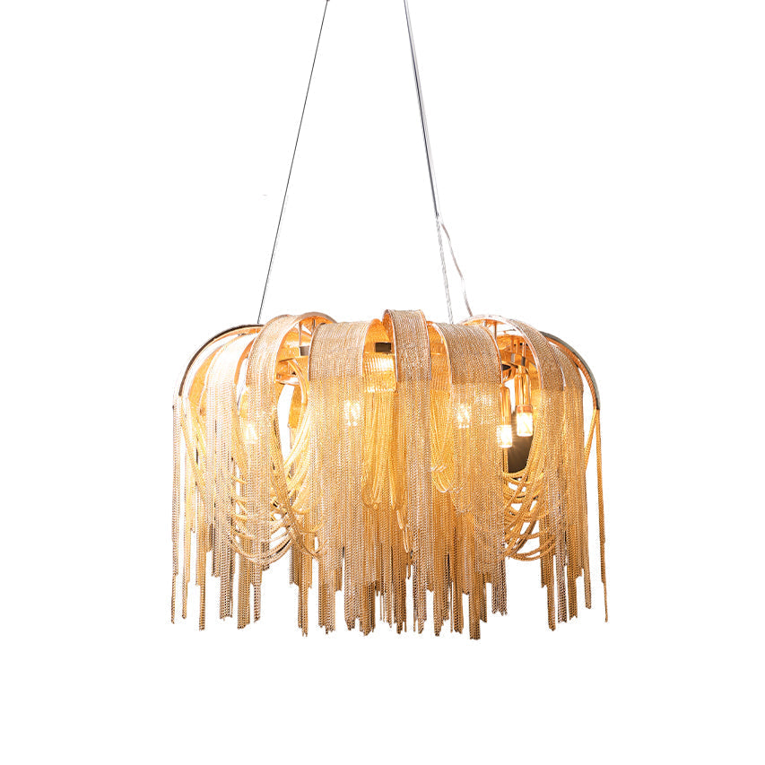Tarien Chandelier Layered Chain Nickel Luxury