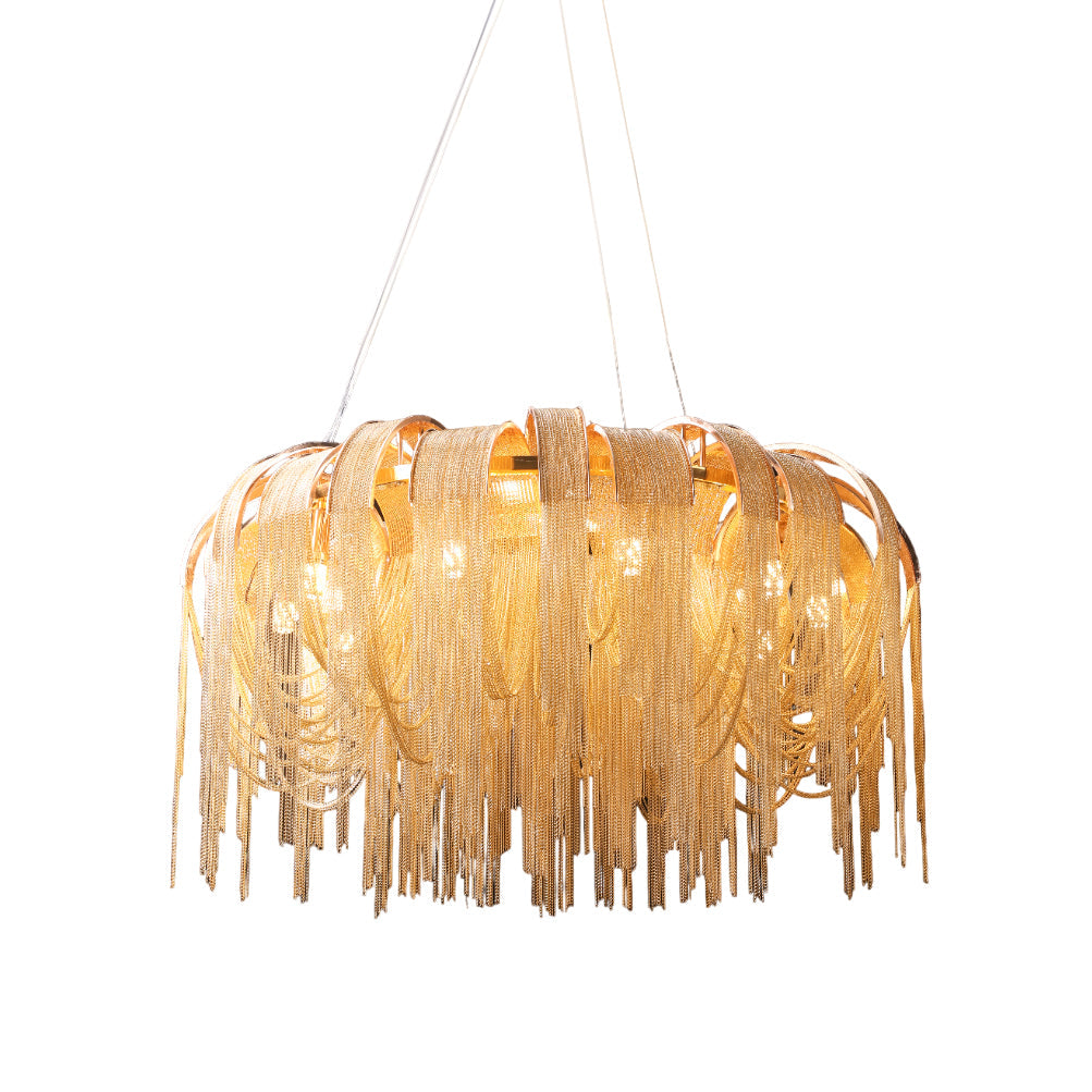 Tarien Chandelier Layered Chain Nickel Luxury