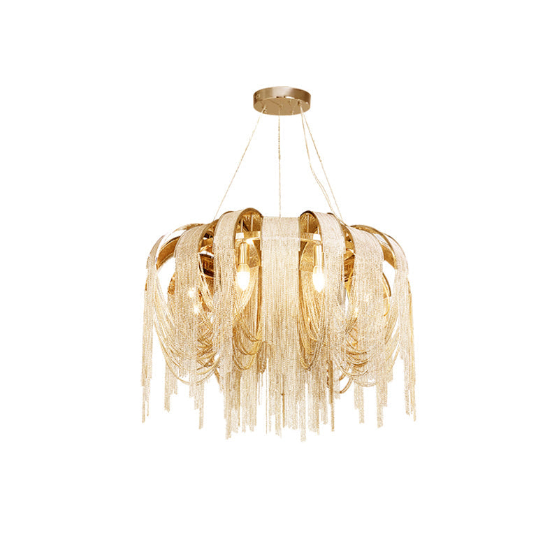 Tarien Chandelier Layered Chain Nickel Luxury