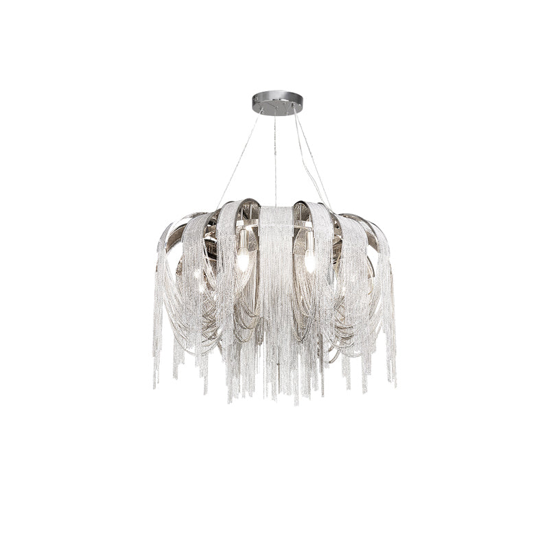 Tarien Chandelier Layered Chain Nickel Luxury