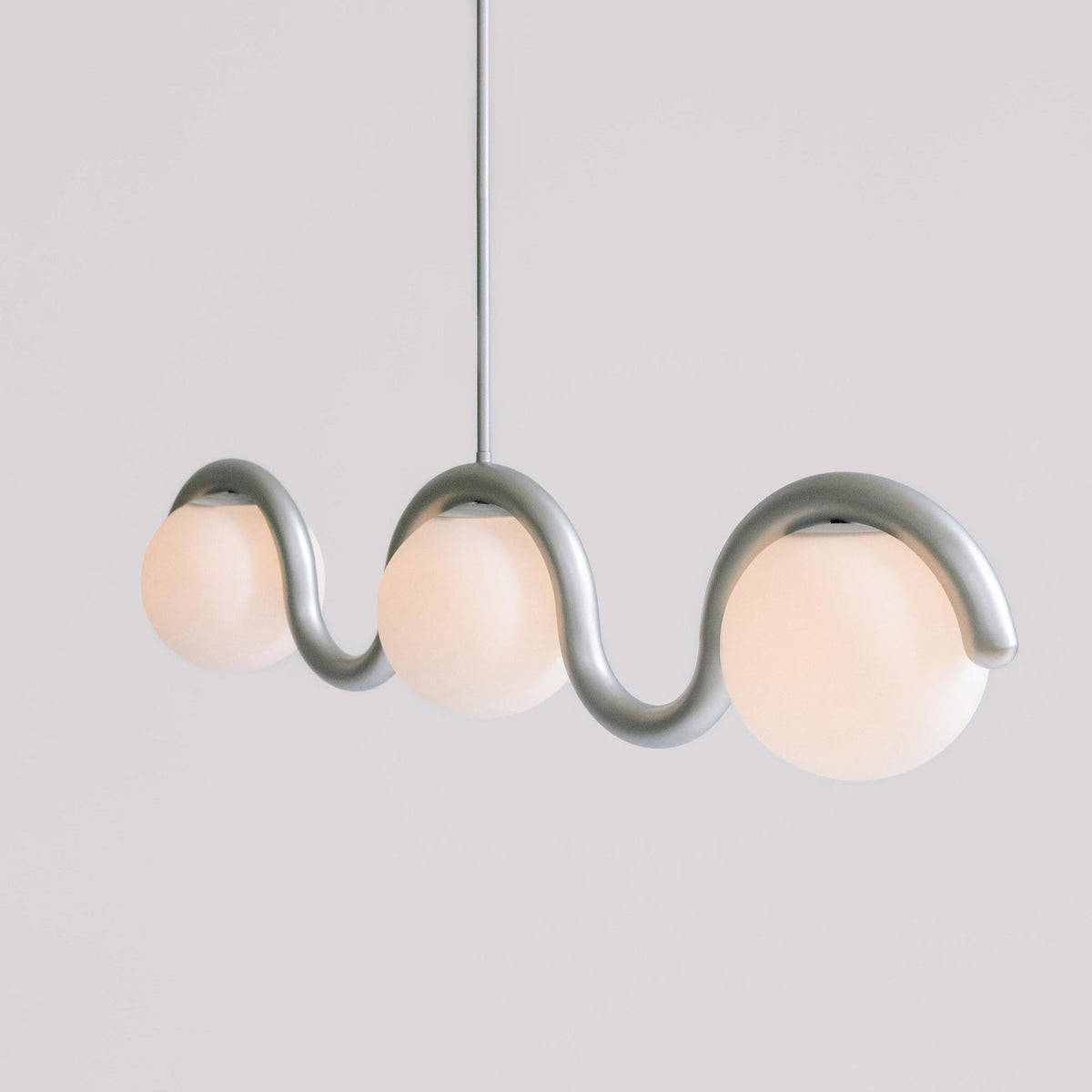 Uveta Linear Chandelier Red&Silver - Neutral Decor