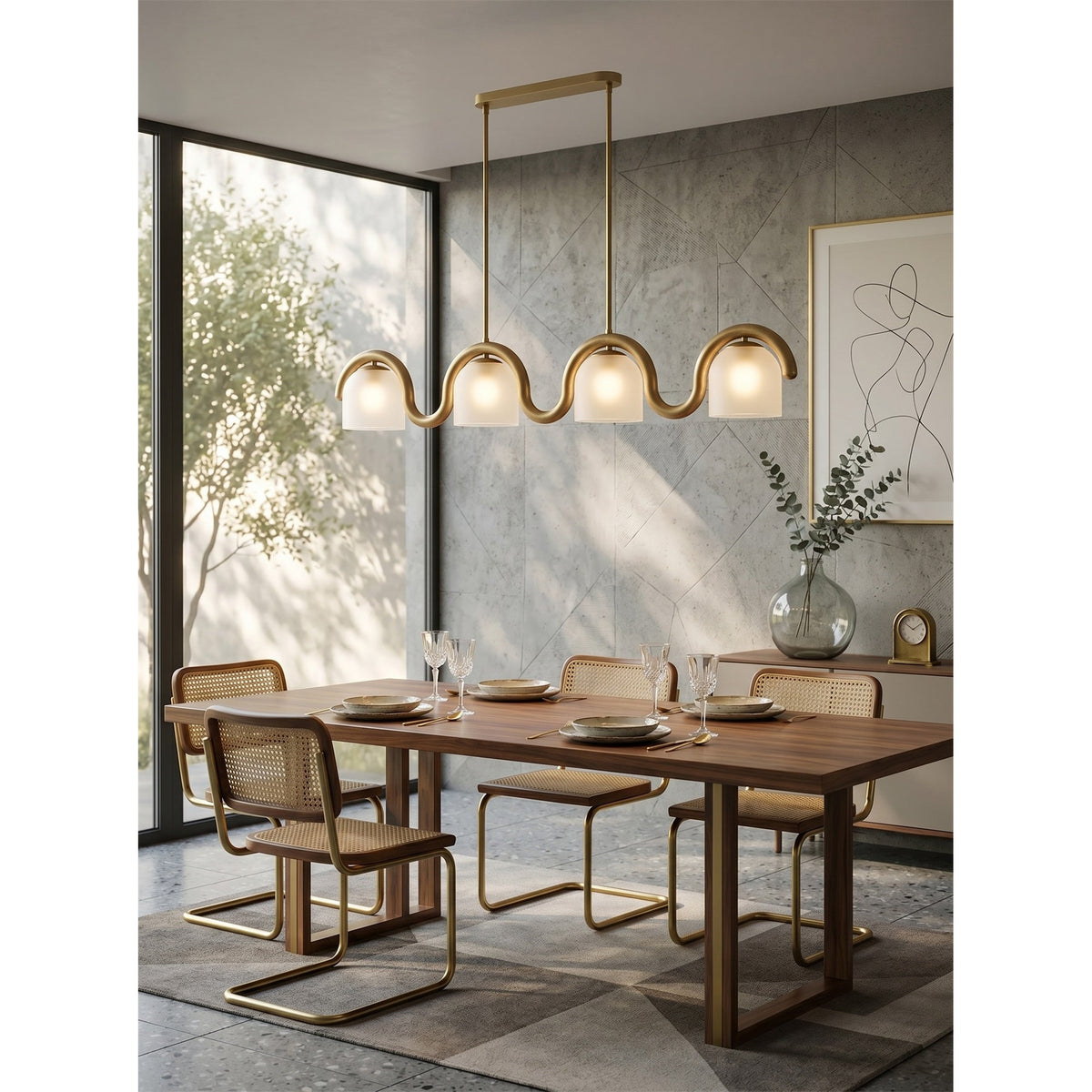 Lenox Linear Glass Chandelier