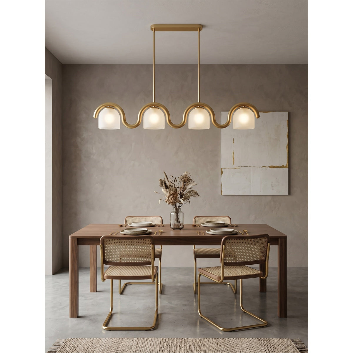 Lenox Linear Glass Chandelier