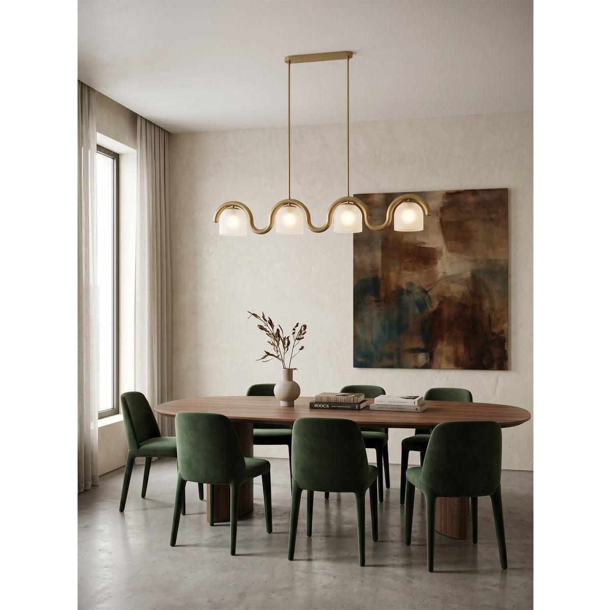 Lenox Linear Glass Chandelier
