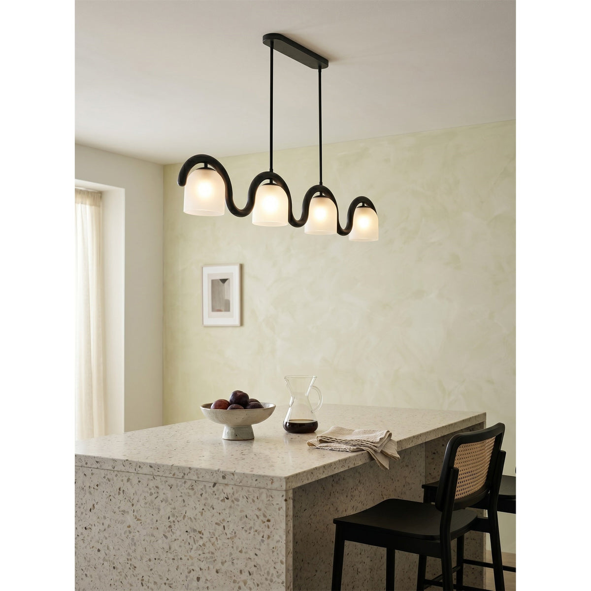 Lenox Linear Glass Chandelier