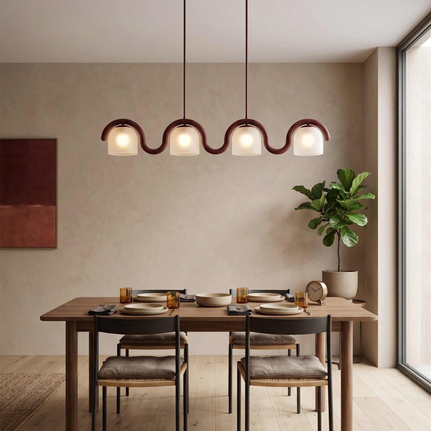 Lenox Linear Glass Chandelier