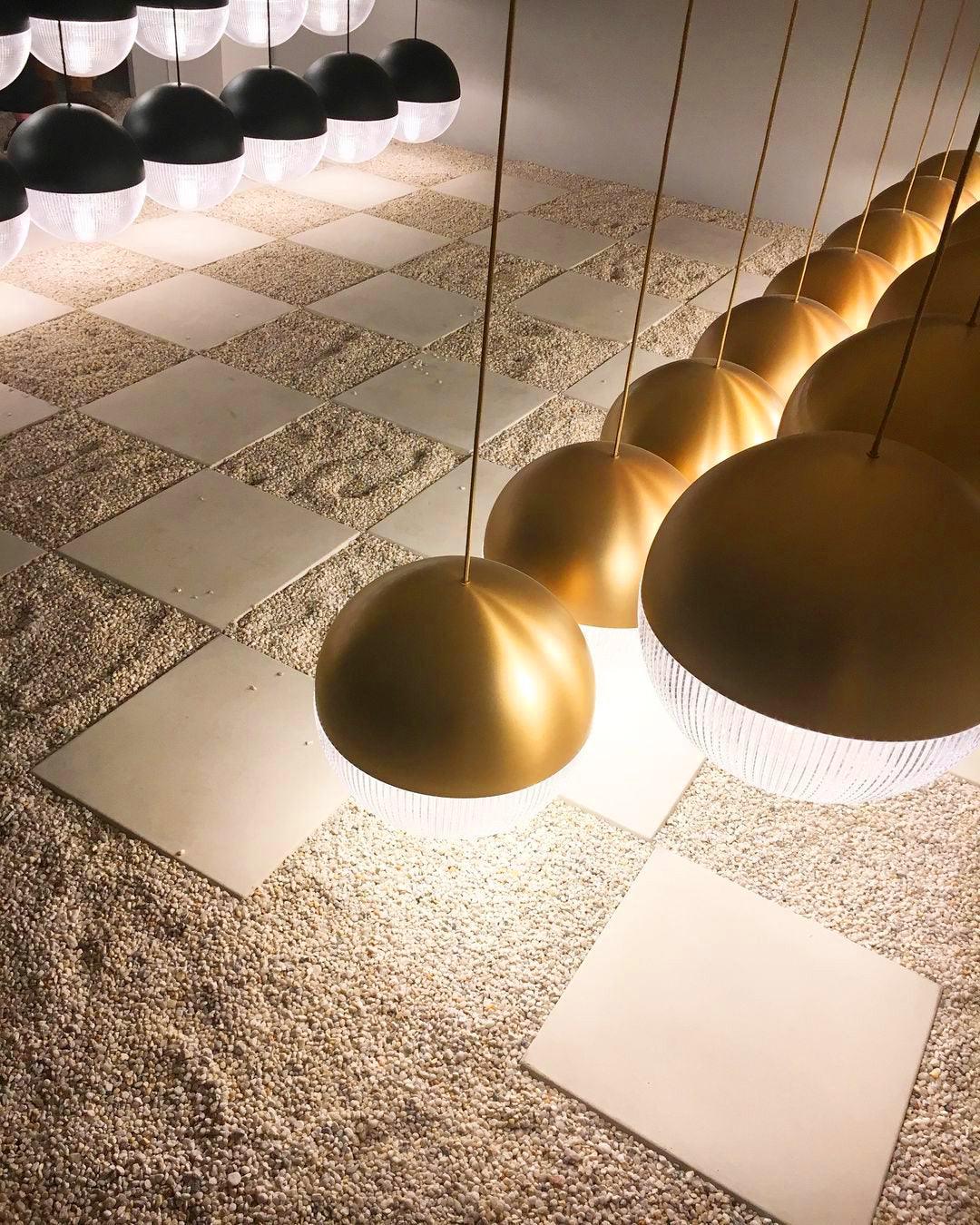 Kevelo Pendant Lamp Brass Glass Modern
