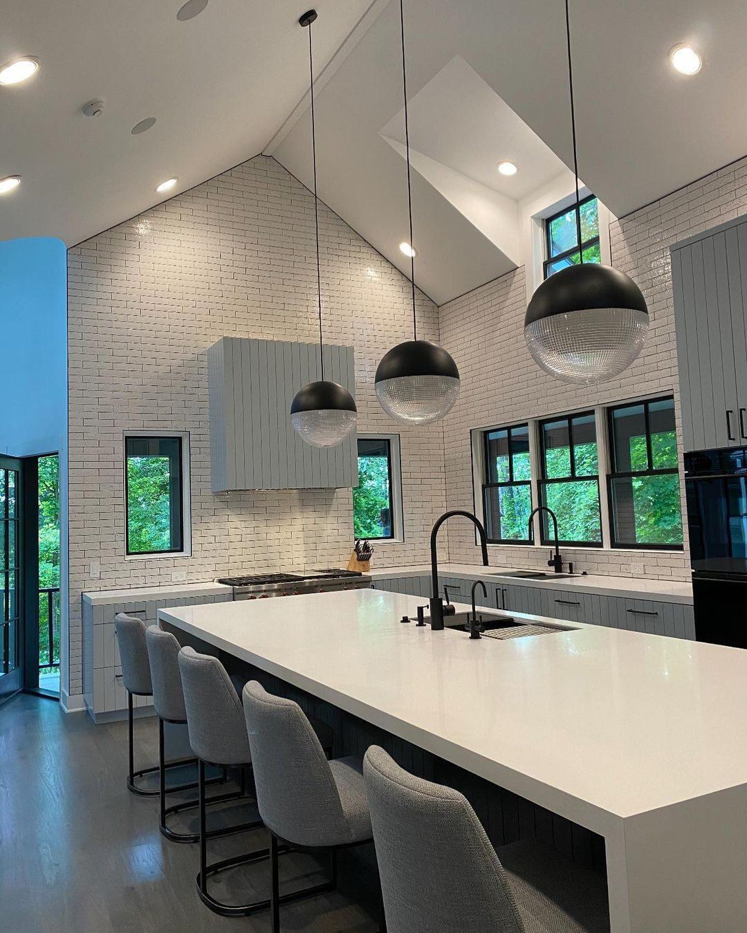 Kevelo Pendant Lamp Brass Glass Modern