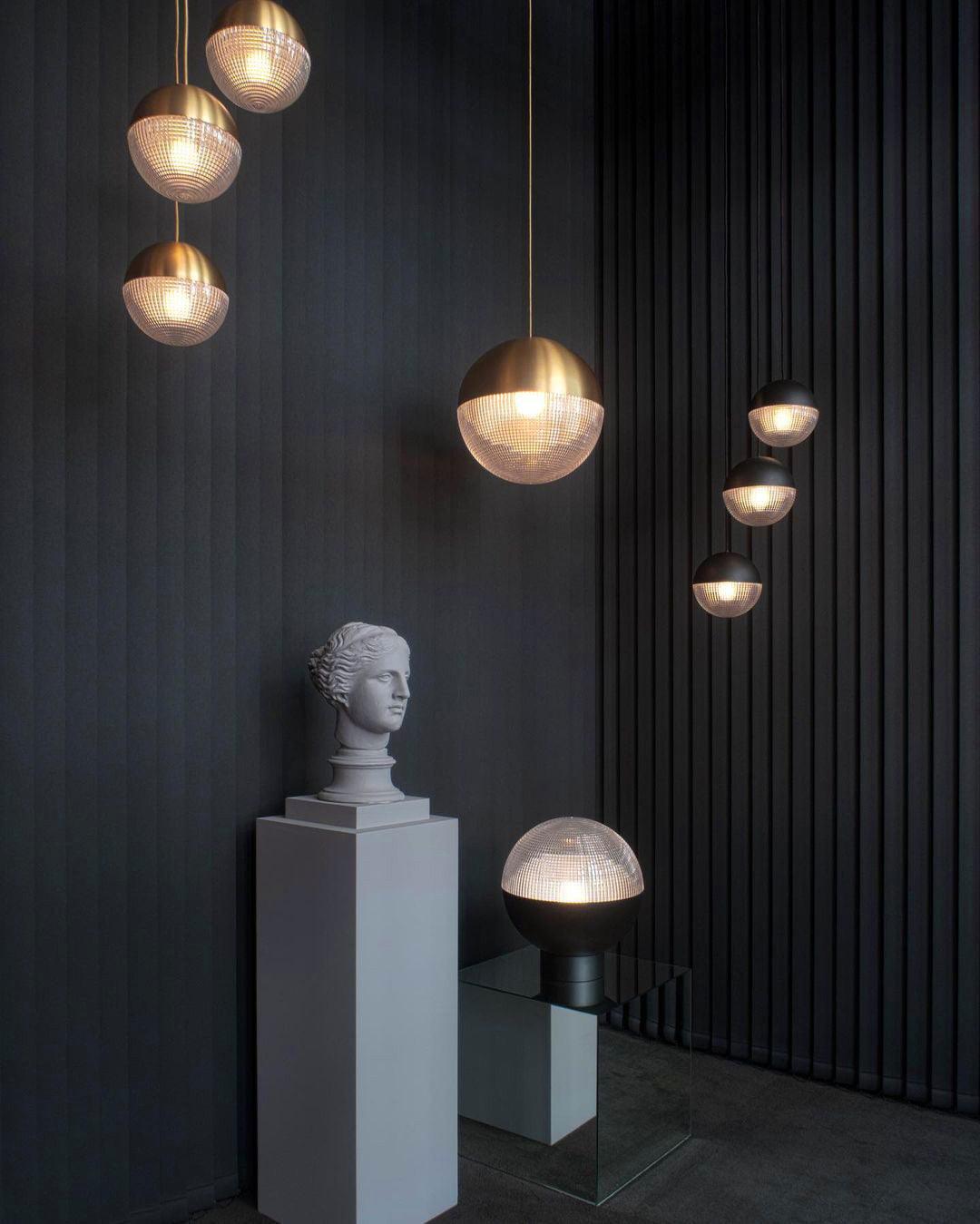 Kevelo Pendant Lamp Brass Glass Modern