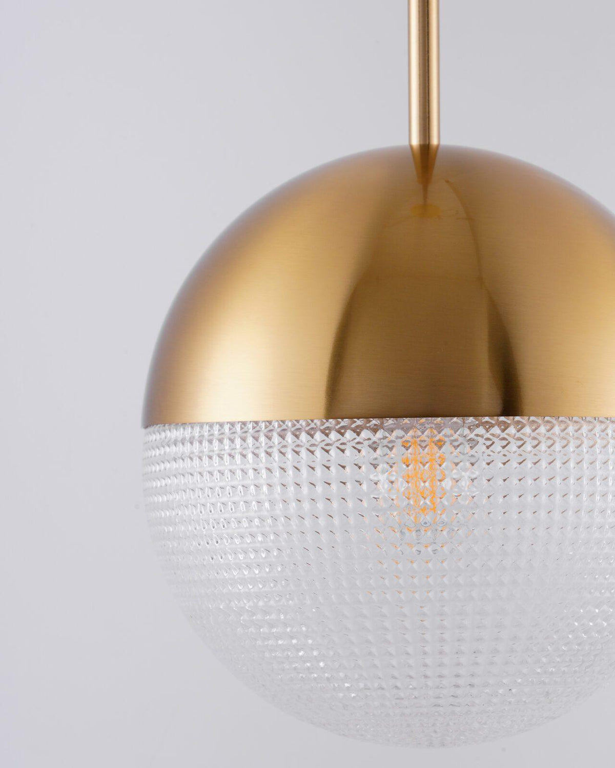 Kevelo Pendant Lamp Brass Glass Modern
