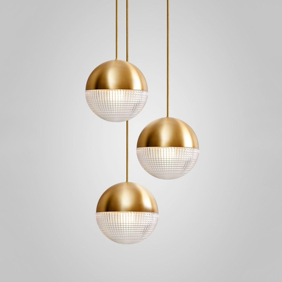 Kevelo Pendant Lamp Brass Glass Modern