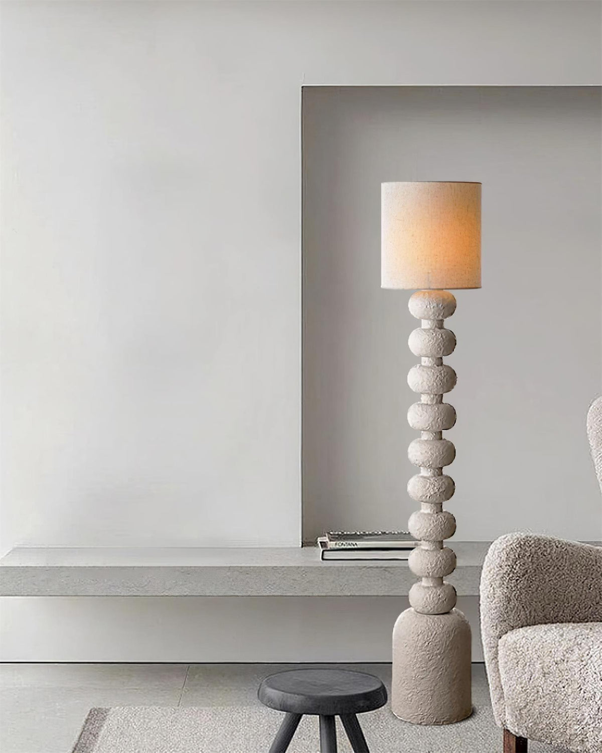 Khev Modern Fabric Floor Lamp