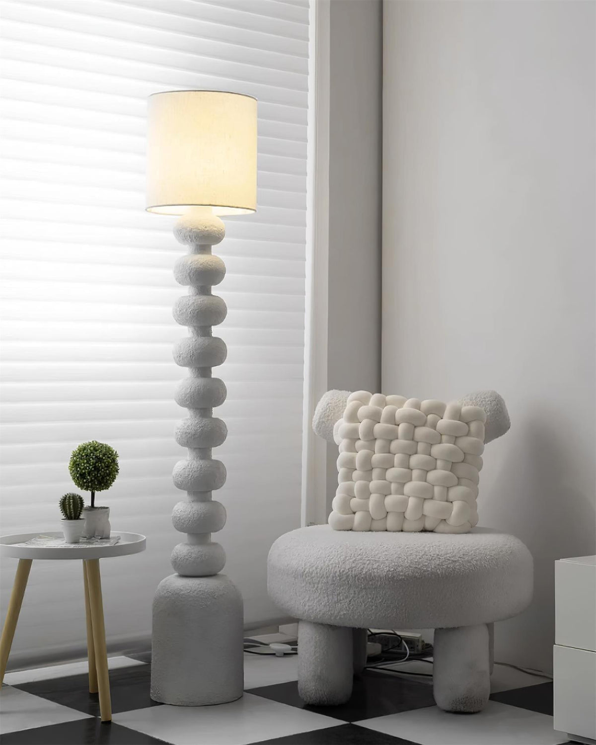Khev Modern Fabric Floor Lamp