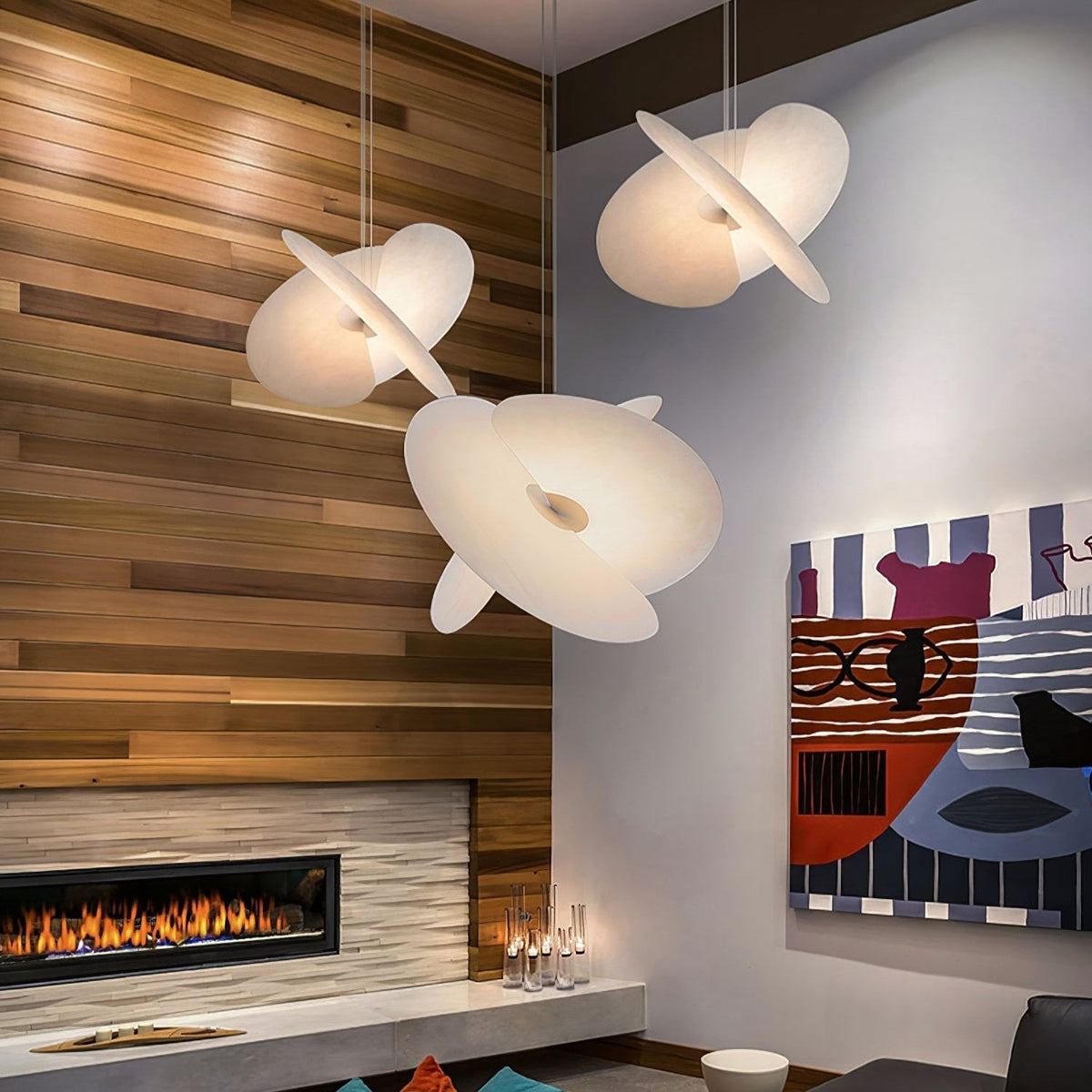 Whirl Modern Fabric Pendant Lamp