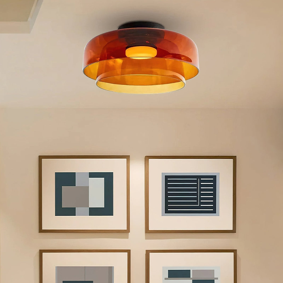 Miroriella Ceiling Lamp Layered Structure Warm Elegant