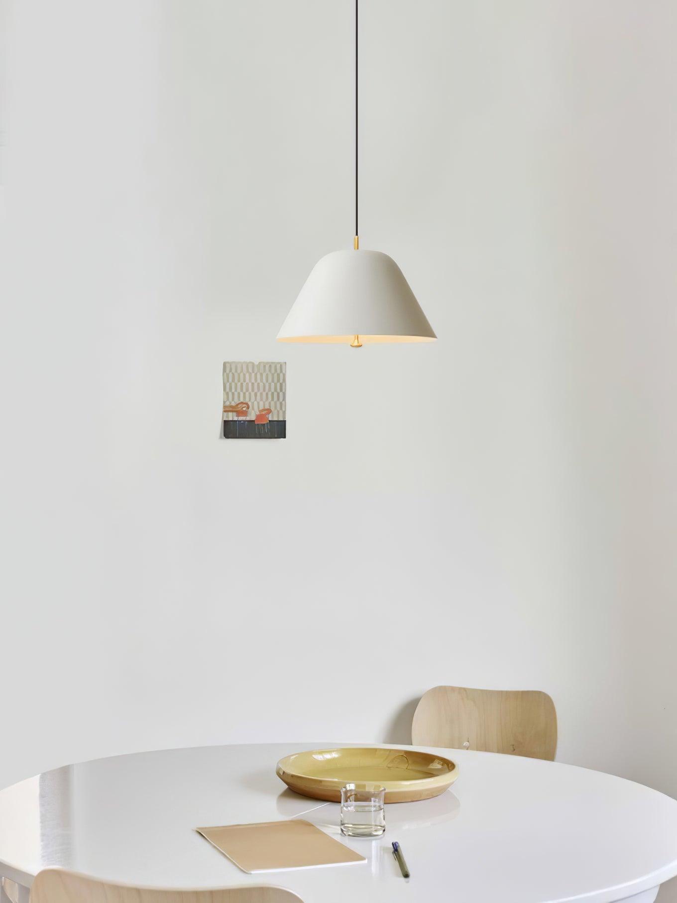Evir Pendant Lamp Bell Glass Brass Minimalist