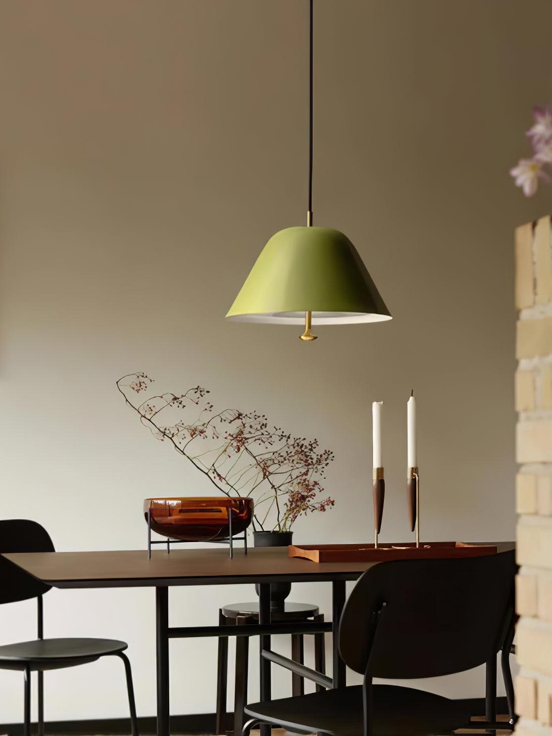 Evir Pendant Lamp Bell Glass Brass Minimalist