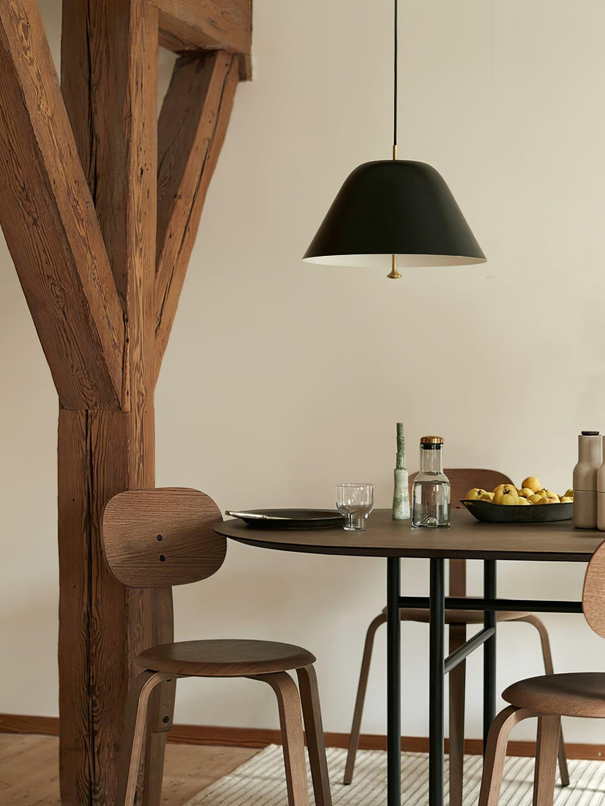 Evir Pendant Lamp Bell Glass Brass Minimalist