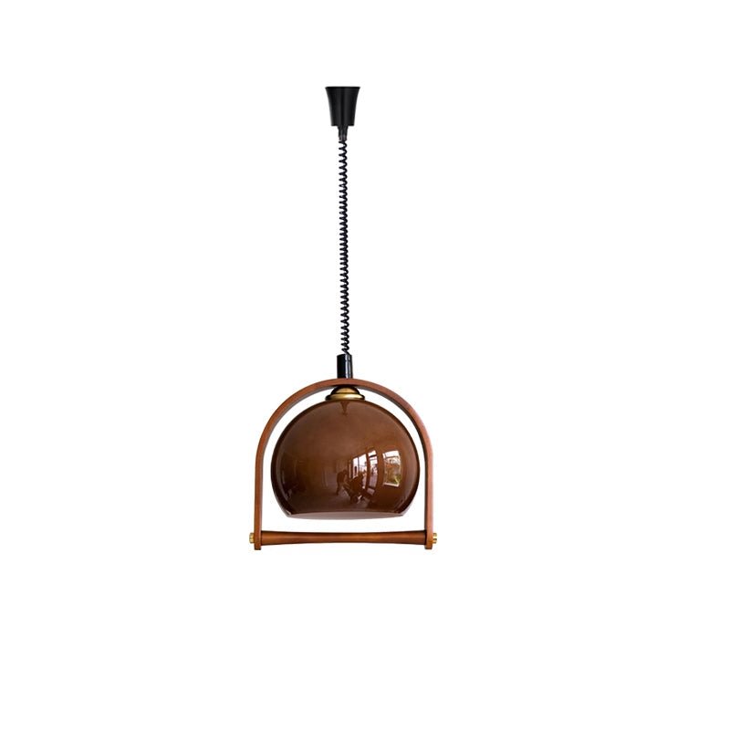 Cesilarae Premium Nordic Art Glass Wood Pendant Lamp