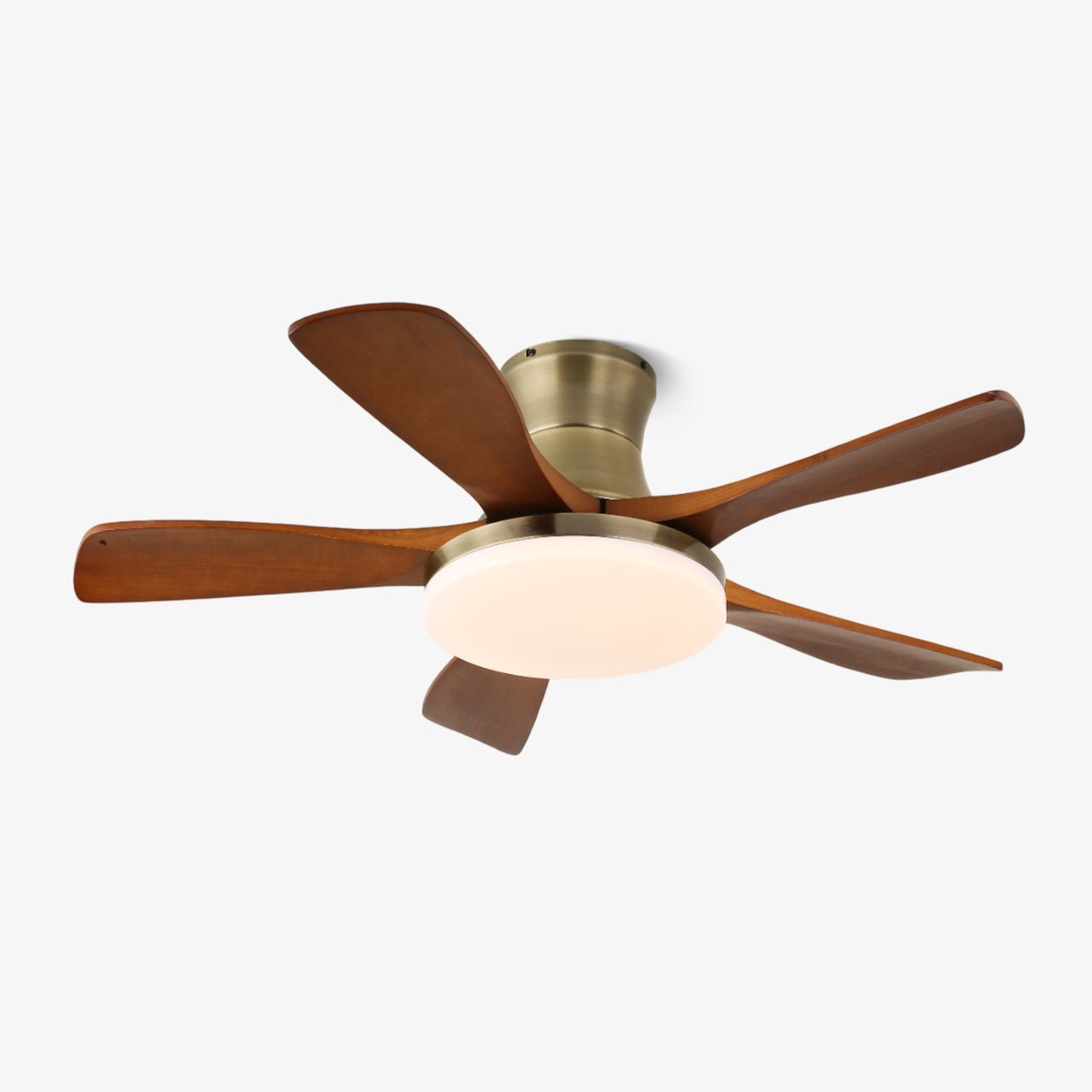 Brevo Ceiling Fan Light Wooden Blade